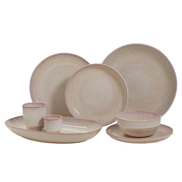 Set di 6 tazze TAVIRA Grès - Rosa opaco