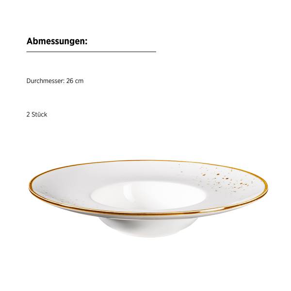 Servierschalen Pintar 8-teilig Porzellan - Weiß / Braun