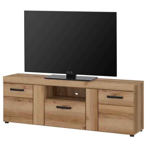 Set di 4 mobili Buscan - Vetrina Effetto rovere - Apertura a sinistra