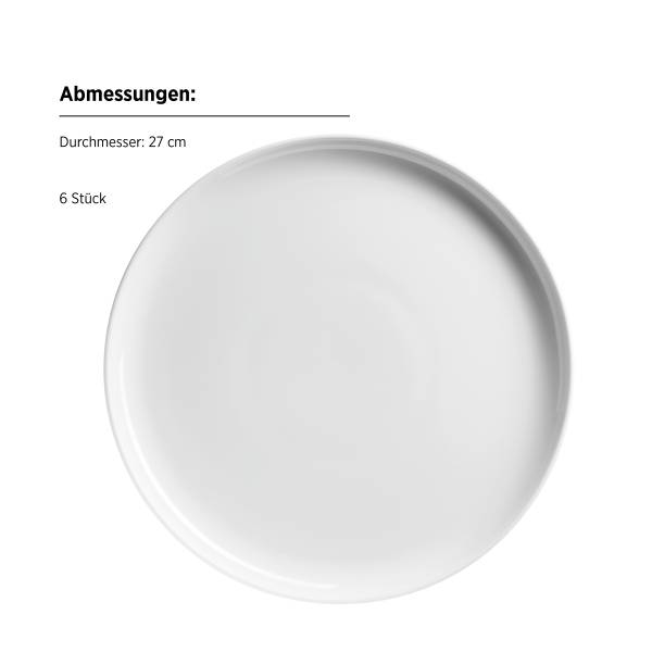 Speiseteller Navina 18-teilig Porzellan - Weiß