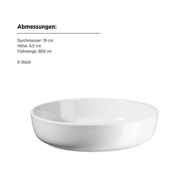 Speiseteller Navina 18-teilig Porzellan - Weiß