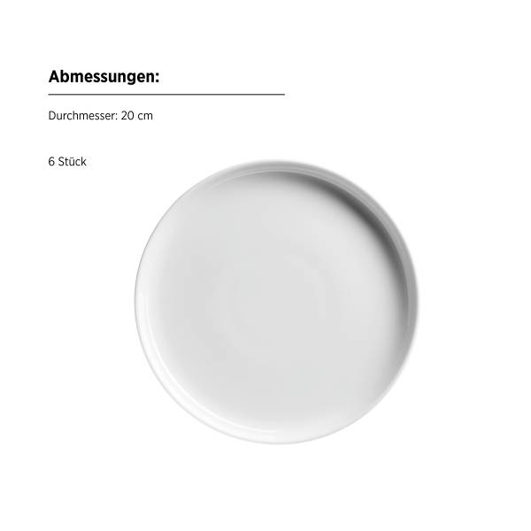 Speiseteller Navina 18-teilig Porzellan - Weiß