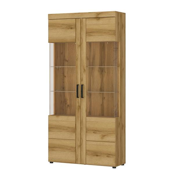 Set di 4 mobili Buscan - Vetrina Effetto rovere