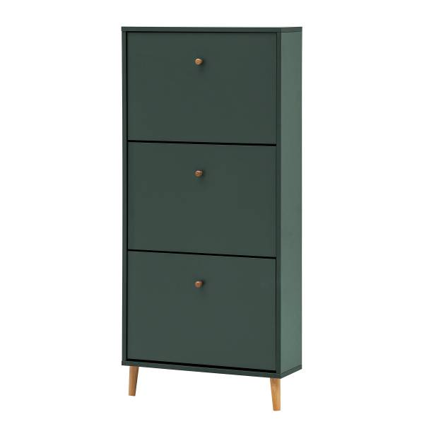 Scarpiera Bjarne Verde scuro - Altezza: 131 cm