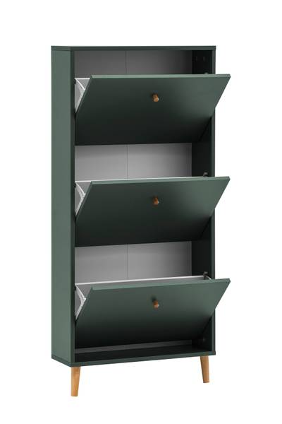 Scarpiera Bjarne Verde scuro - Altezza: 131 cm