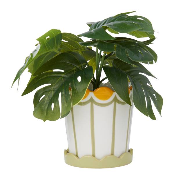 Portavaso SUNDAE con sottovaso Grès - Verde chiaro