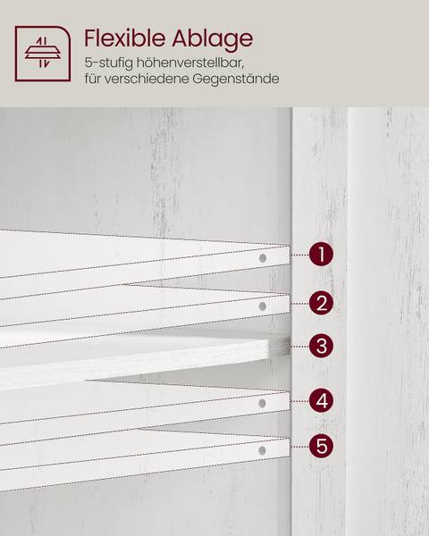 Kommode Semoum Weiß / Eiche Dunkel Dekor