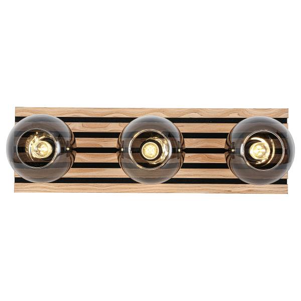 Lampada da soffitto Kentucky Ferro / vetro fumé - Nero