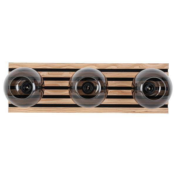 Lampada da soffitto Kentucky Ferro / vetro fumé - Nero