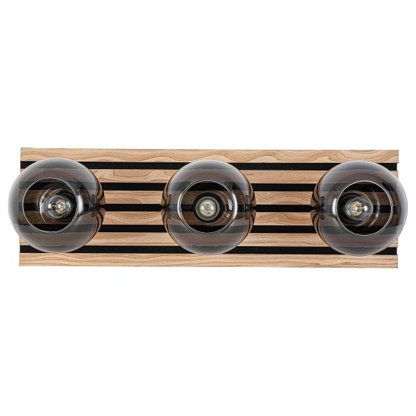 Lampada da soffitto Kentucky Ferro / vetro fumé - Nero