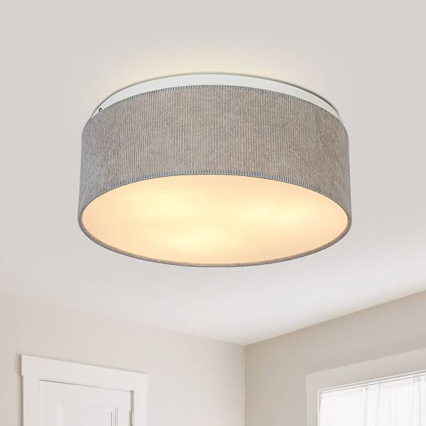 Lampada da soffitto Elenore Ferro / Velluto a coste - Grigio