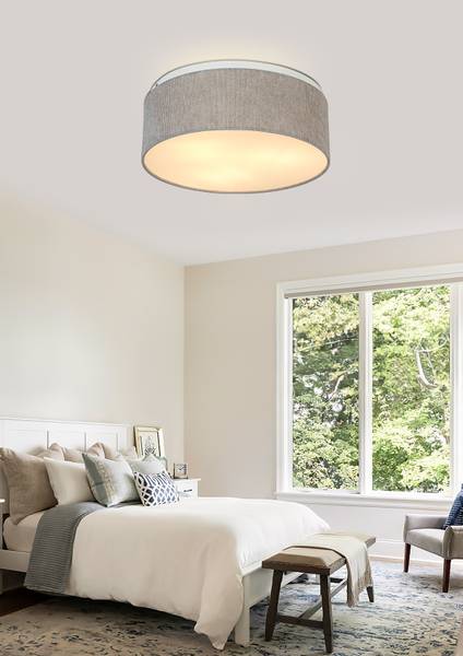 Lampada da soffitto Elenore Ferro / Velluto a coste - Grigio