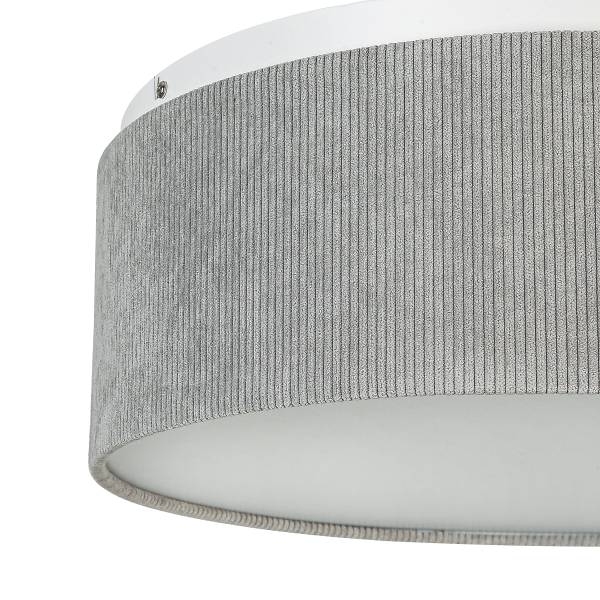 Lampada da soffitto Elenore Ferro / Velluto a coste - Grigio
