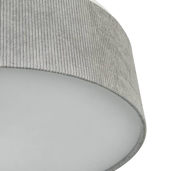 Lampada da soffitto Elenore Ferro / Velluto a coste - Grigio
