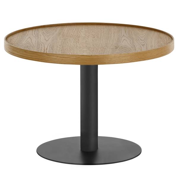 Table basse plaquée STUTTO Chêne / Noir