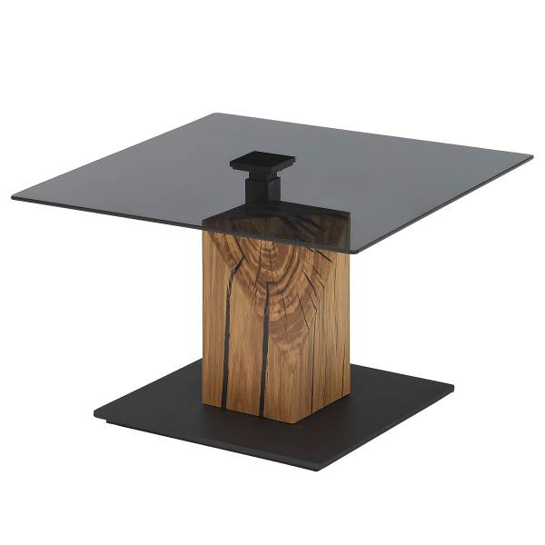 Tavolino da salotto Vuorri Vetro / Rovere massello - Grigio / Rovere