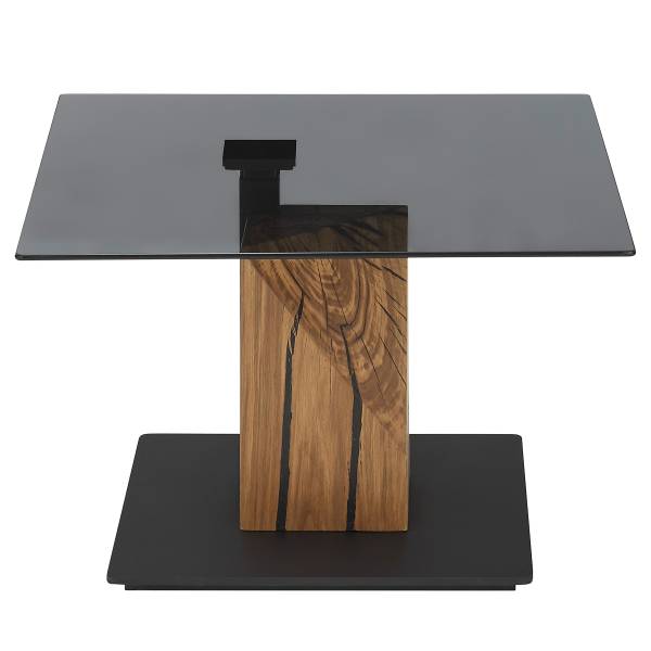 Tavolino da salotto Vuorri Vetro / Rovere massello - Grigio / Rovere
