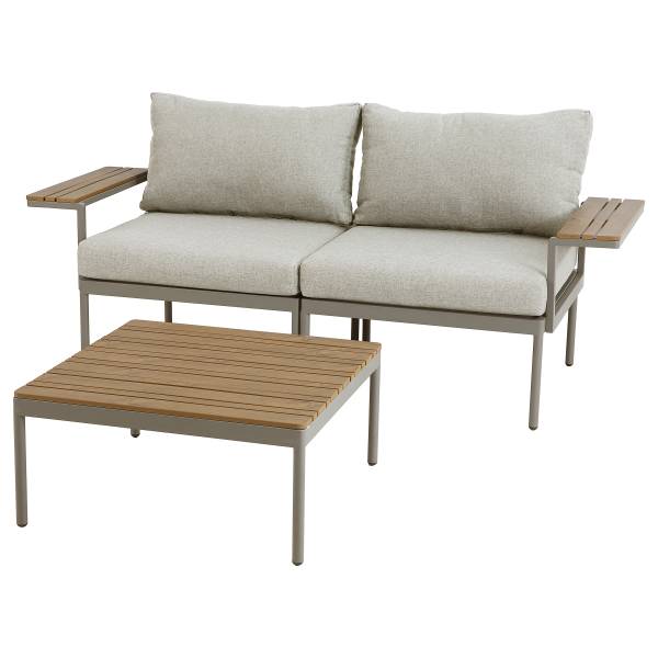 Ensemble de jardin Laventa - 3 éléments Acier/ oléfine - Beige