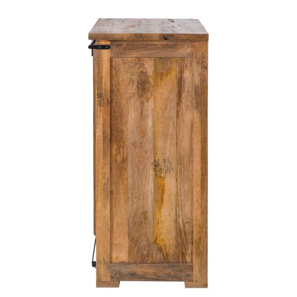 Houten kast FERROX 4 lades mangohout/zwart