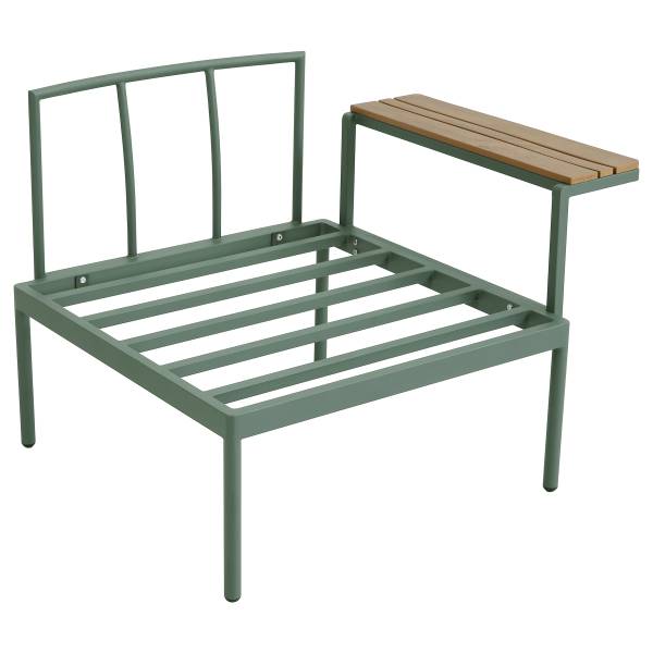 Modulares Loungeset Laventa 3-teilig Stahl / Olefin - Grün