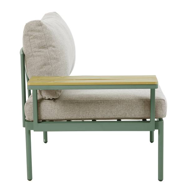 Modulares Loungeset Laventa 3-teilig Stahl / Olefin - Grün