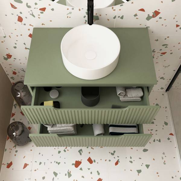 Lavabo COLORIA senza vasc Verde oliva