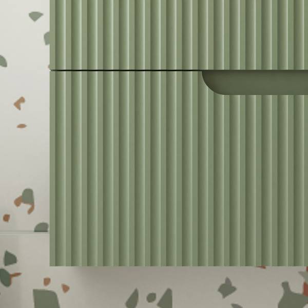 Salle de bain COLORIA ovale F - 4 élém. Vert olive