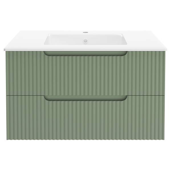 Set di 3 mobili COLORIA A ovale Verde oliva