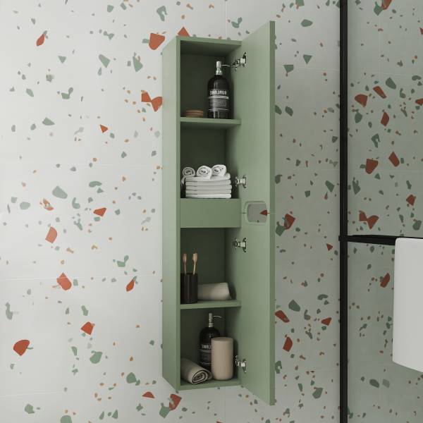 Salle de bain COLORIA ronde B - 3 élém. Vert olive