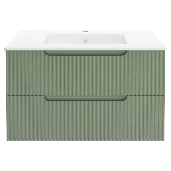 Salle de bain COLORIA ronde B - 3 élém. Vert olive