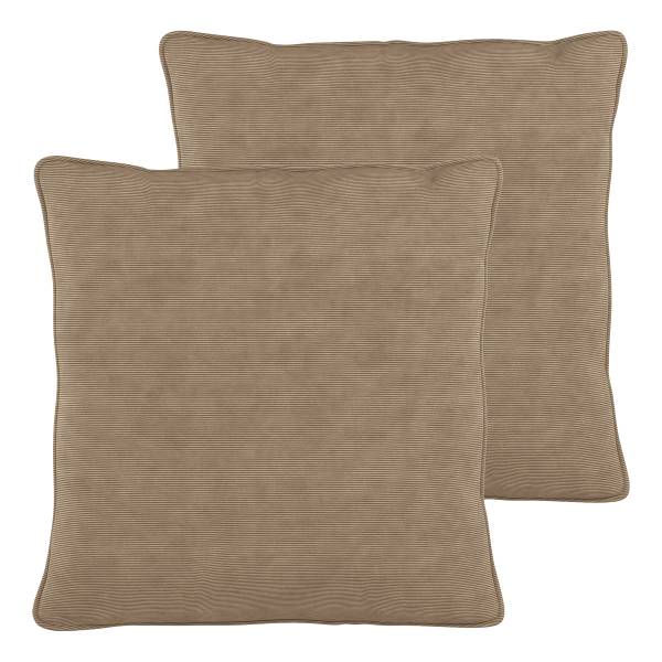 XL-Loungekissen HUDSON 2er-Set Cordstoff Snor: Taupe