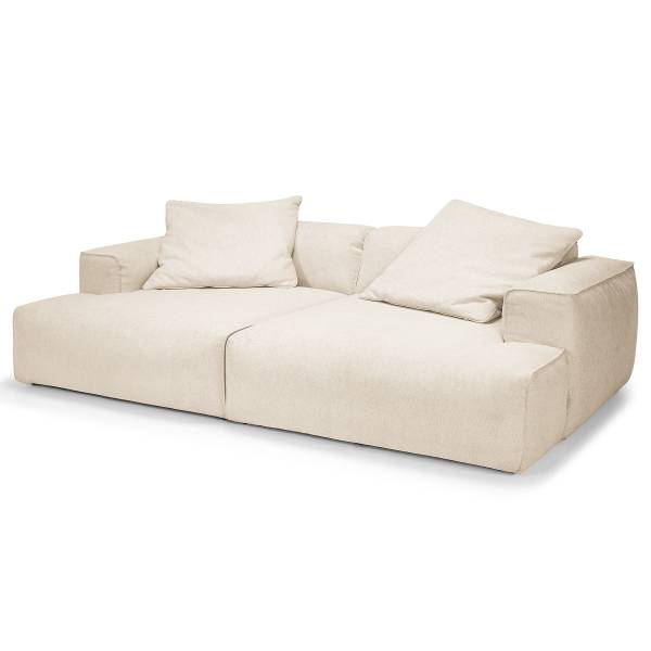 XL-Loungekissen HUDSON 2er-Set Webstoff Saia: Beige