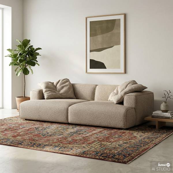 XL-Loungekissen HUDSON 2er-Set Webstoff Amaris: Beige