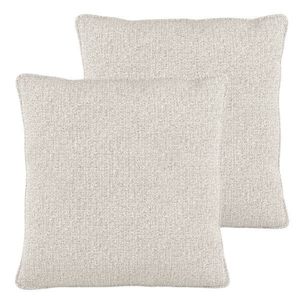 XL-Loungekissen HUDSON 2er-Set Webstoff Amaris: Greige