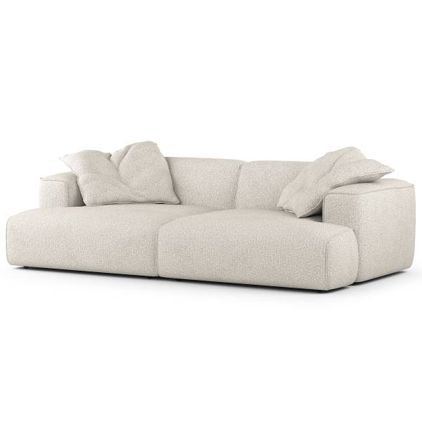 XL-Loungekissen HUDSON 2er-Set Webstoff Amaris: Greige