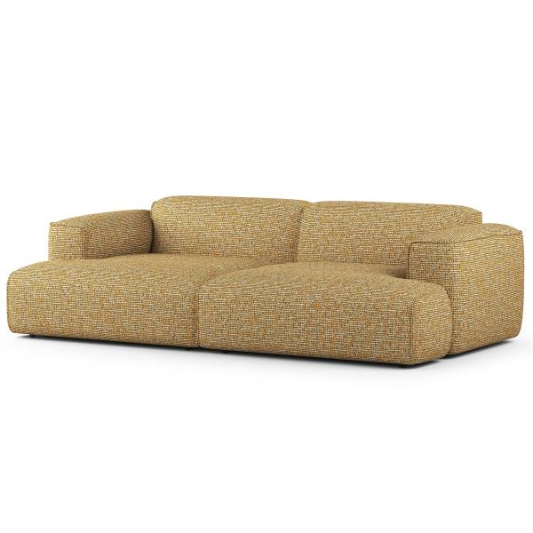 XXL-bank HUDSON chenille Enne: honing geel