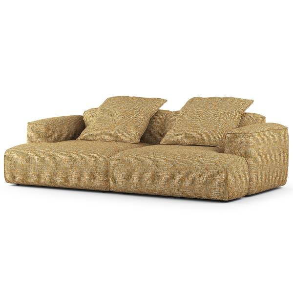 XXL-bank HUDSON chenille Enne: honing geel