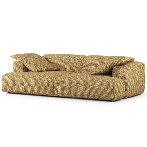 XXL-bank HUDSON chenille Enne: honing geel