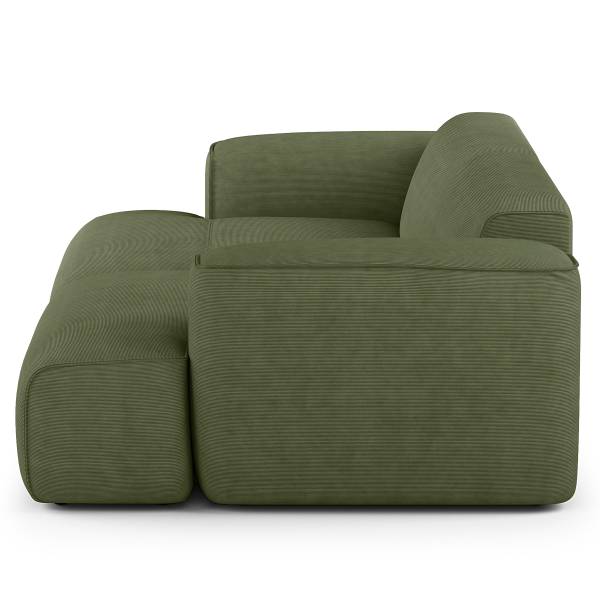 Big-Sofa HUDSON Cordstoff Snor: Grün