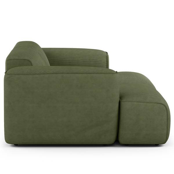 Big-Sofa HUDSON Cordstoff Snor: Grün