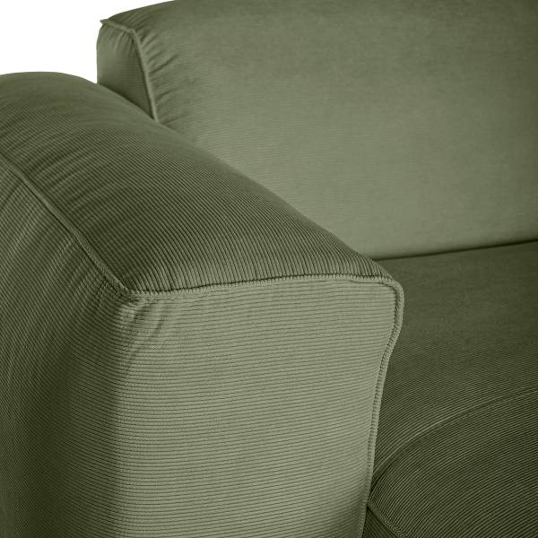 Big-Sofa HUDSON Cordstoff Snor: Grün