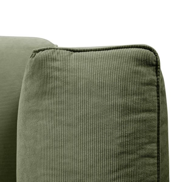 Big-Sofa HUDSON Cordstoff Snor: Grün