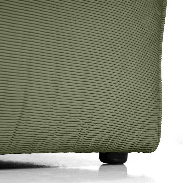 Big-Sofa HUDSON Cordstoff Snor: Grün