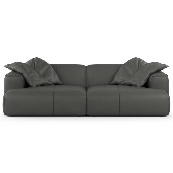 Big-Sofa HUDSON Echtleder Neka: Grau