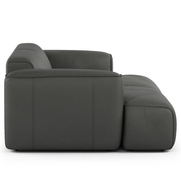 Big-Sofa HUDSON Echtleder Neka: Grau