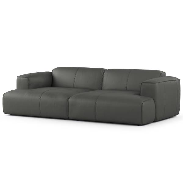 Big-Sofa HUDSON Echtleder Neka: Grau