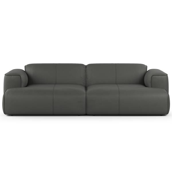 Big-Sofa HUDSON Echtleder Neka: Grau