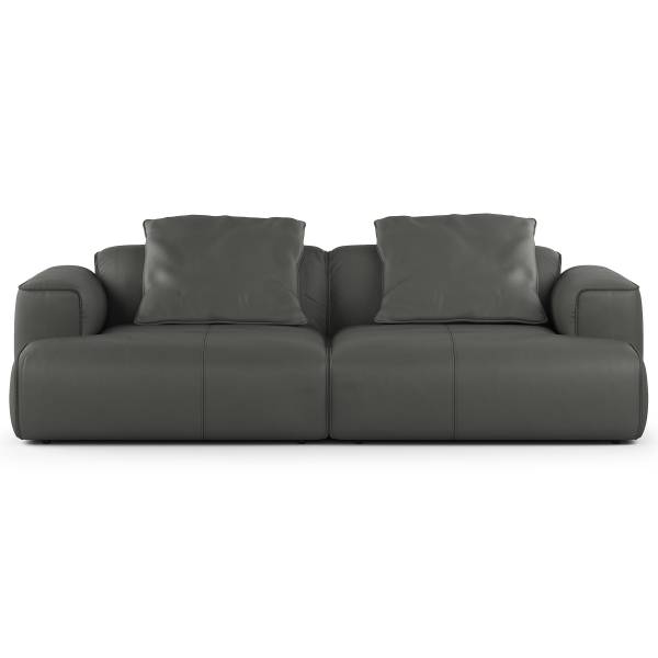 Big-Sofa HUDSON Echtleder Neka: Grau