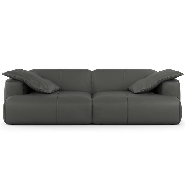 Big-Sofa HUDSON Echtleder Neka: Grau