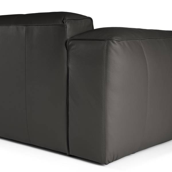 Big-Sofa HUDSON Echtleder Neka: Grau